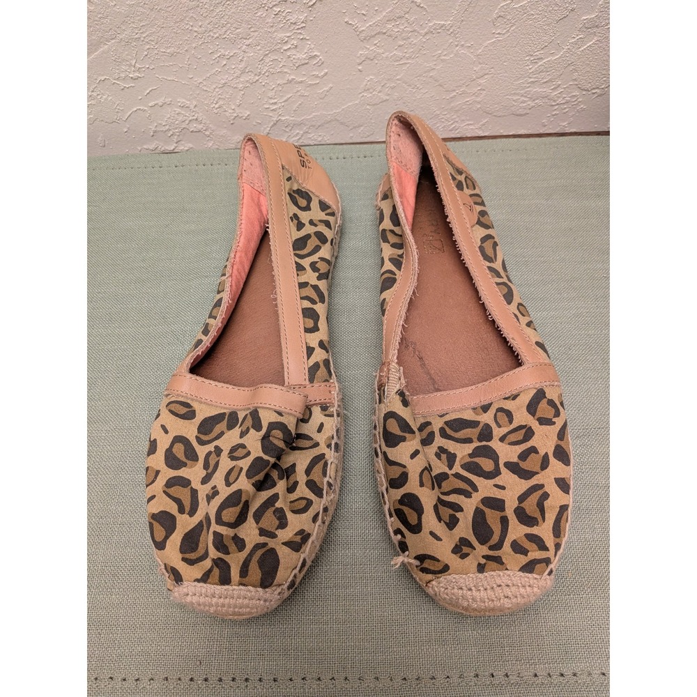 Sperry Top-Sider‎ Katama Leopard Espadrille Flats Tan Brown 9.5M 9343442